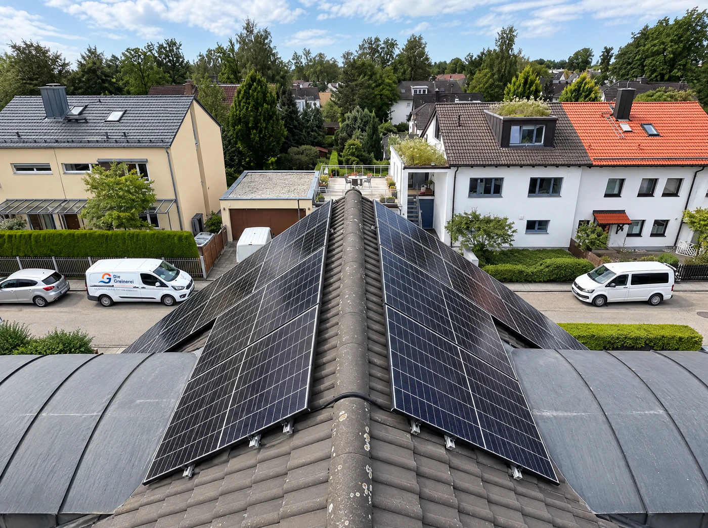 Beispielbild aus realisierten PV-Anlagen von Die Greinerei
