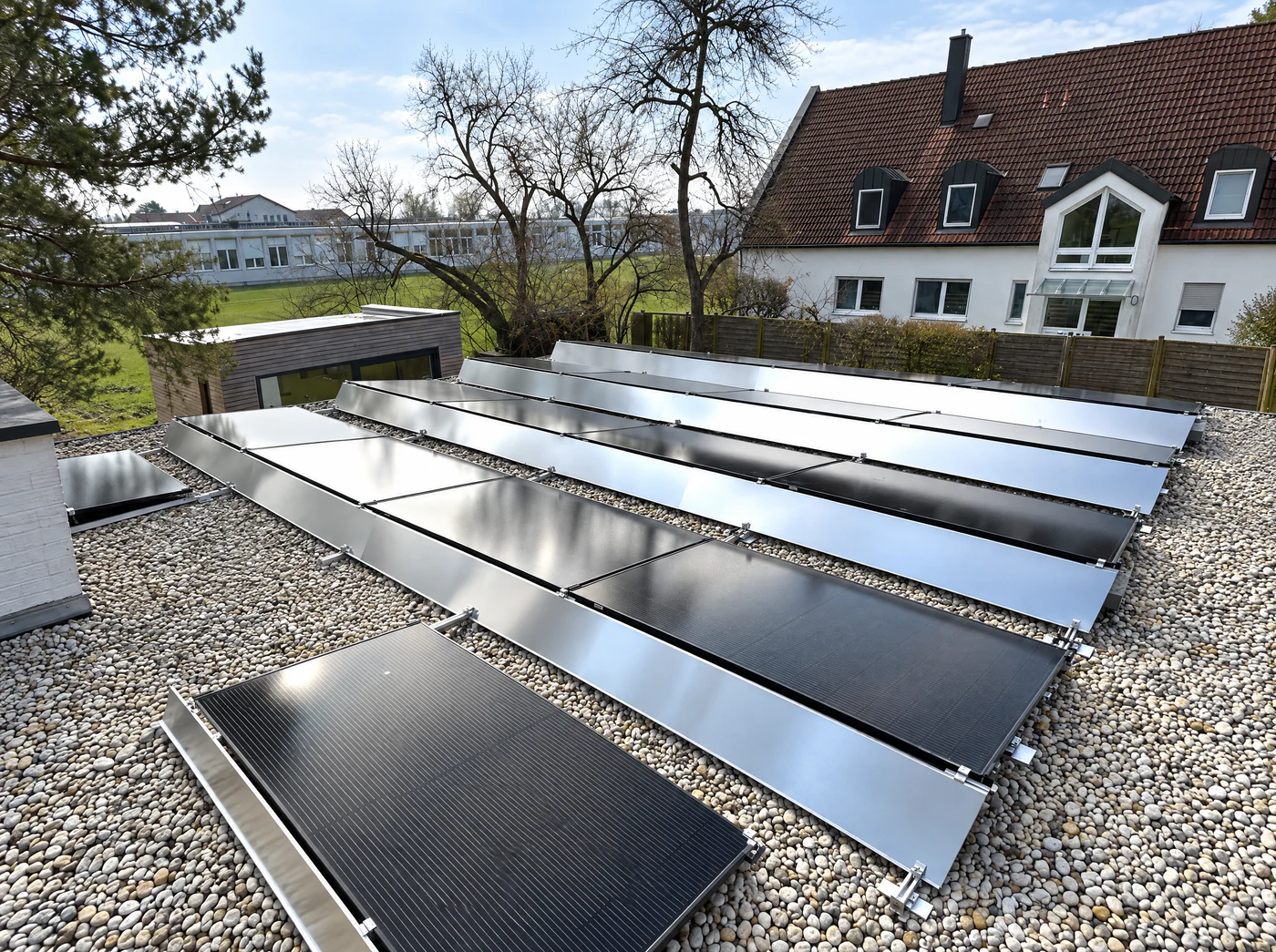 Beispielbild aus realisierten PV-Anlagen von Die Greinerei