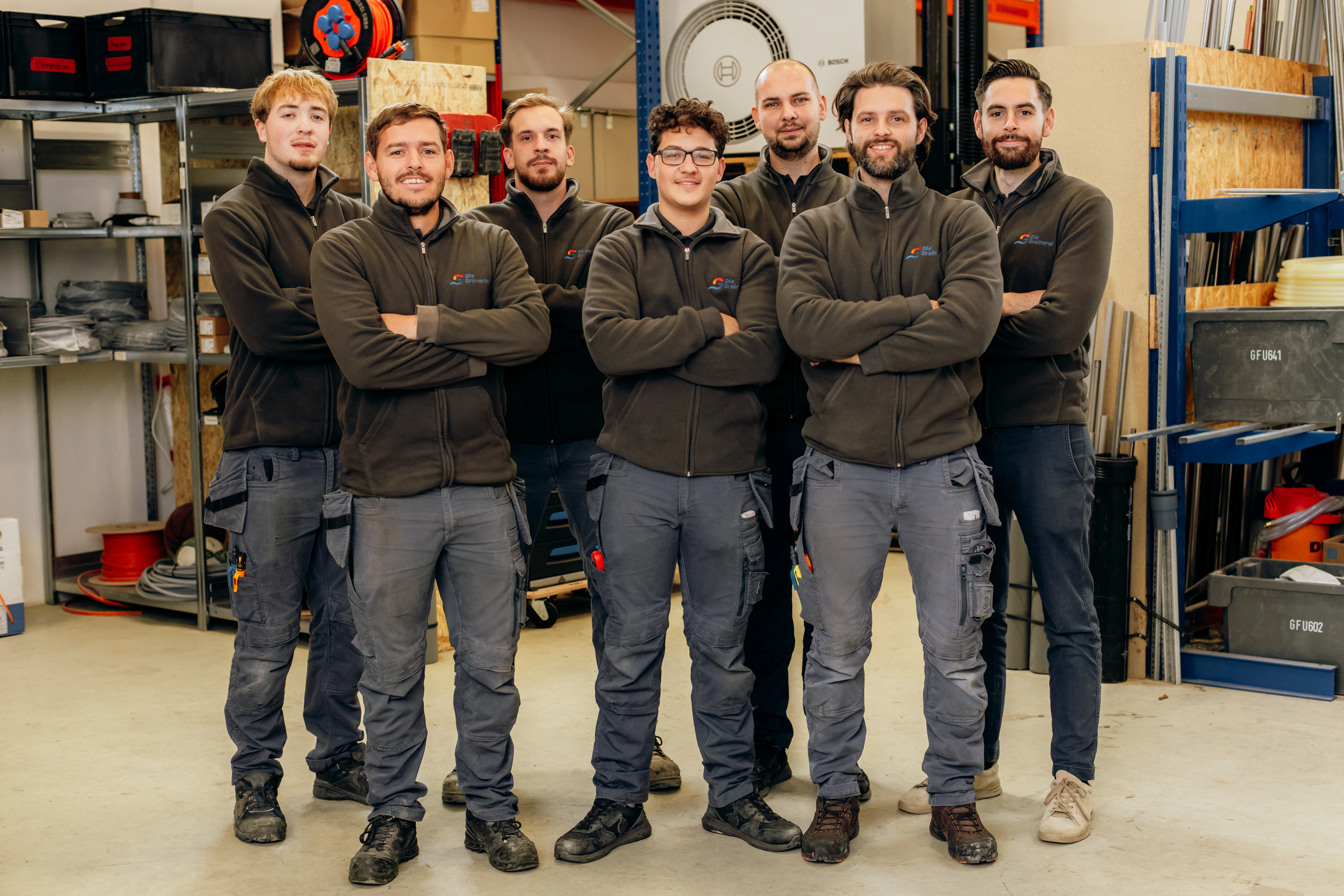 Das Team der Greinerei im Lager